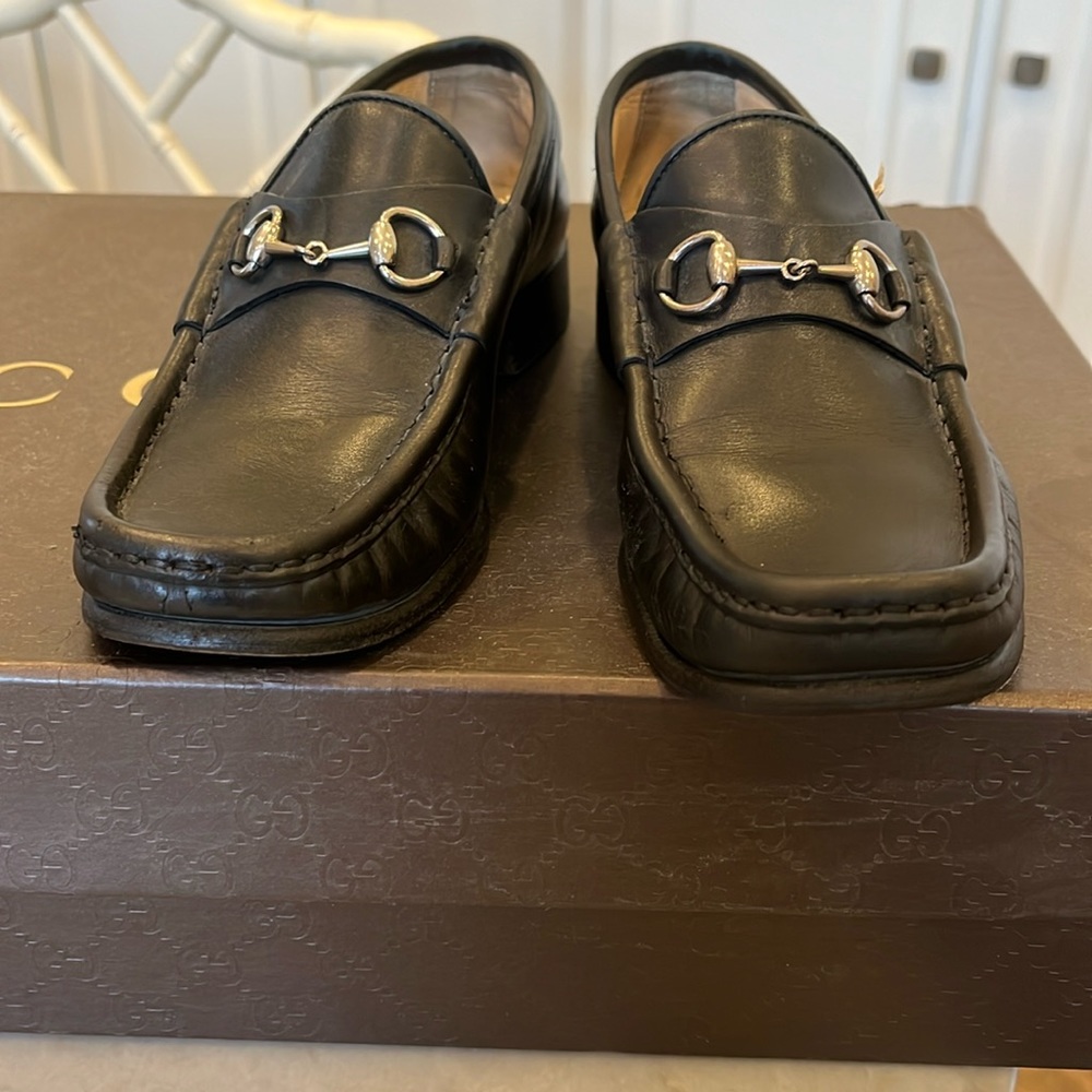 Authentic Gucci Horsebit Black loafers size 8